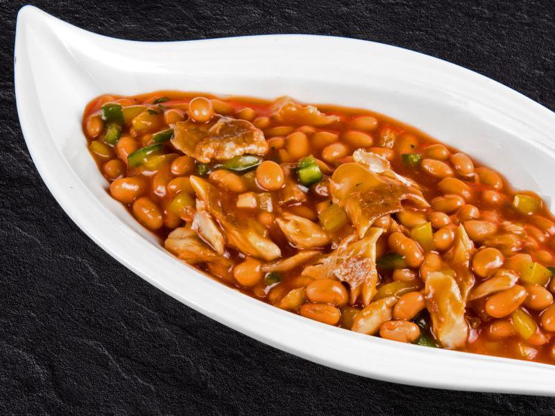 Saltfish and Baked Beans Cook-Up
