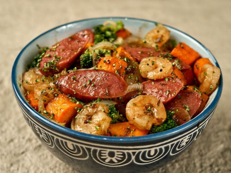 Franks and Shrimp Stir Fry