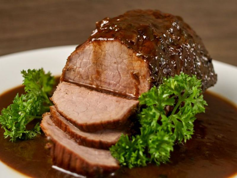 Thyme Infused Roast Pork with Pan Gravy