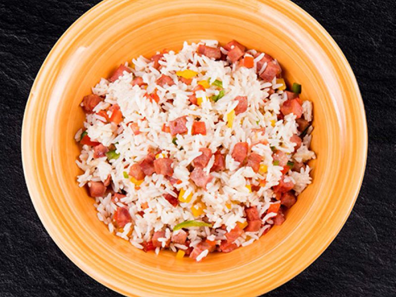 Ham Fried Rice (Ham Dices)